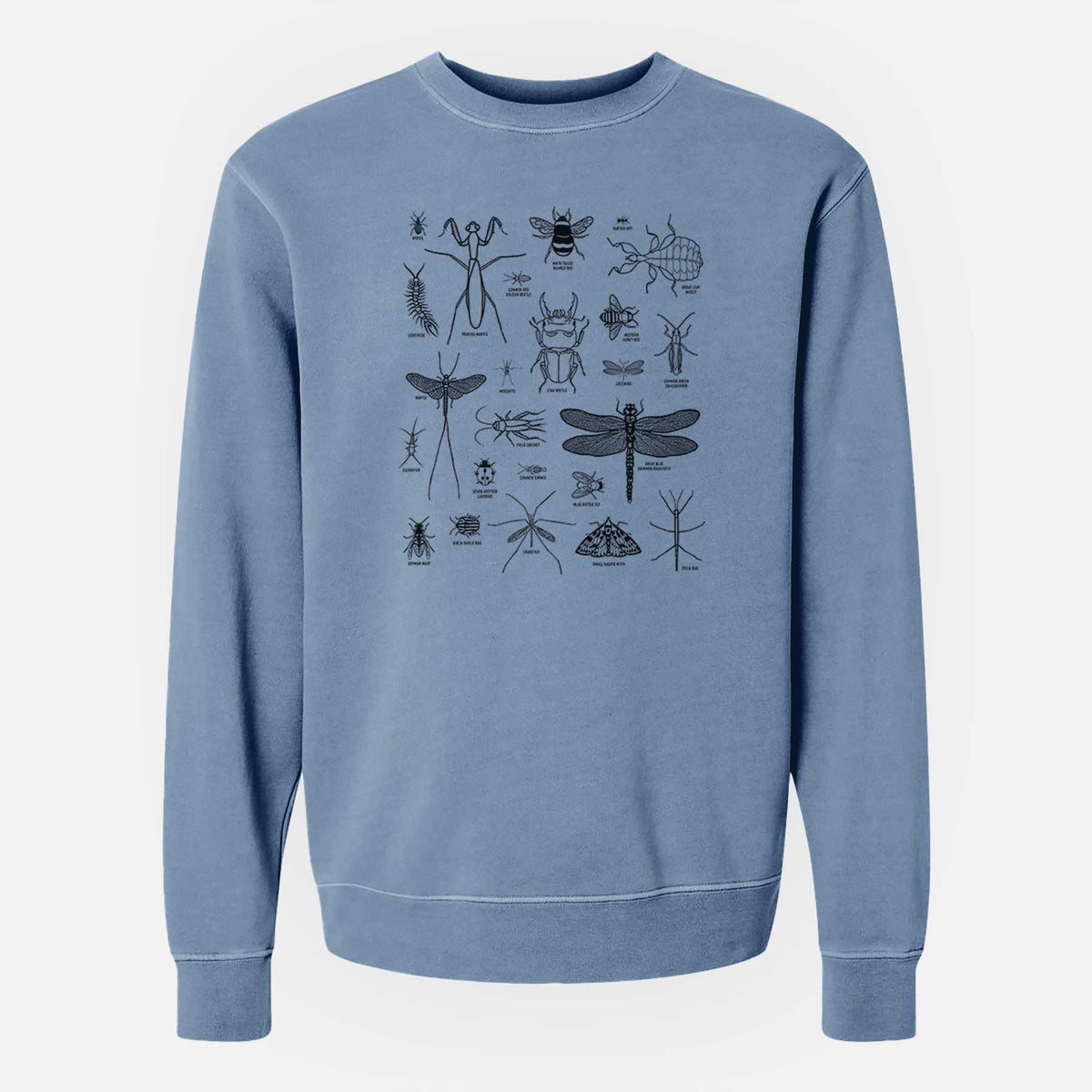 Chart of Arthropods/Insects - Unisex Pigment Dyed Crew Sweatshirt