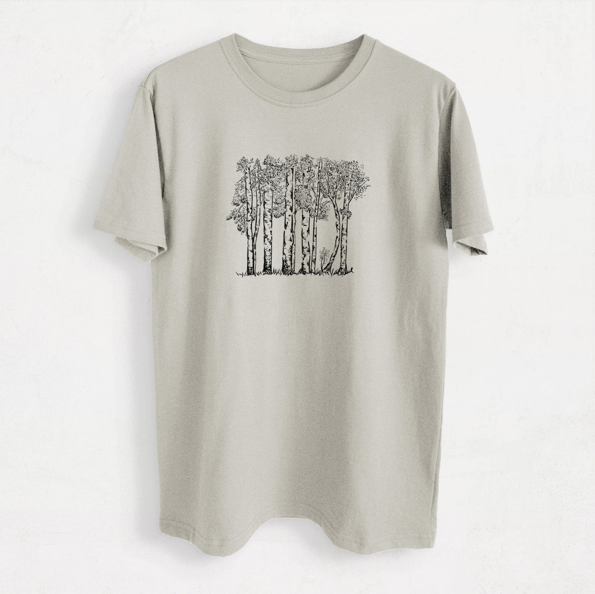 Quaking Aspens - Populus tremuloides - Heavyweight Men&#39;s 100% Organic Cotton Tee