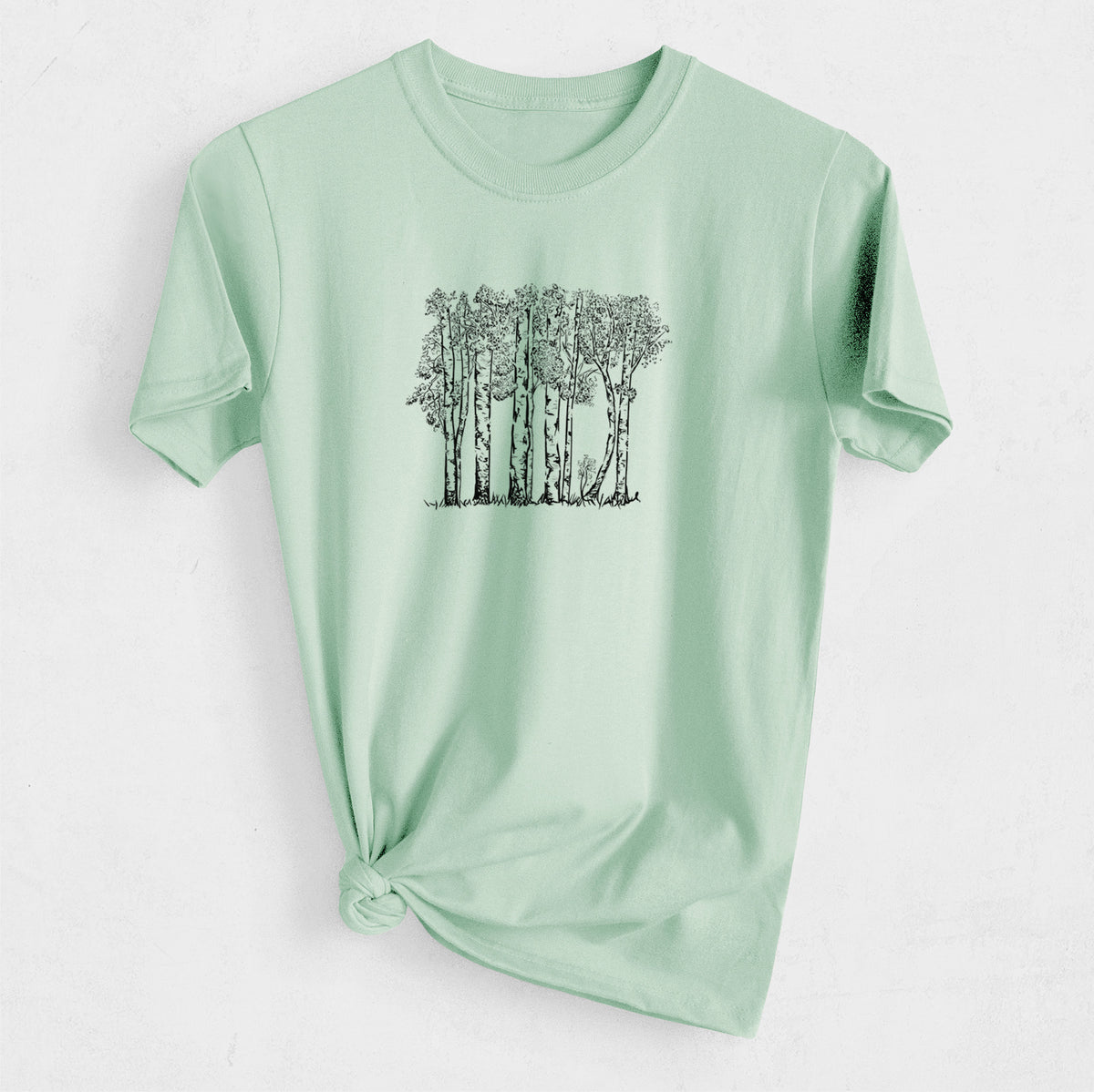 Quaking Aspens - Populus tremuloides - Heavyweight Men&#39;s 100% Organic Cotton Tee