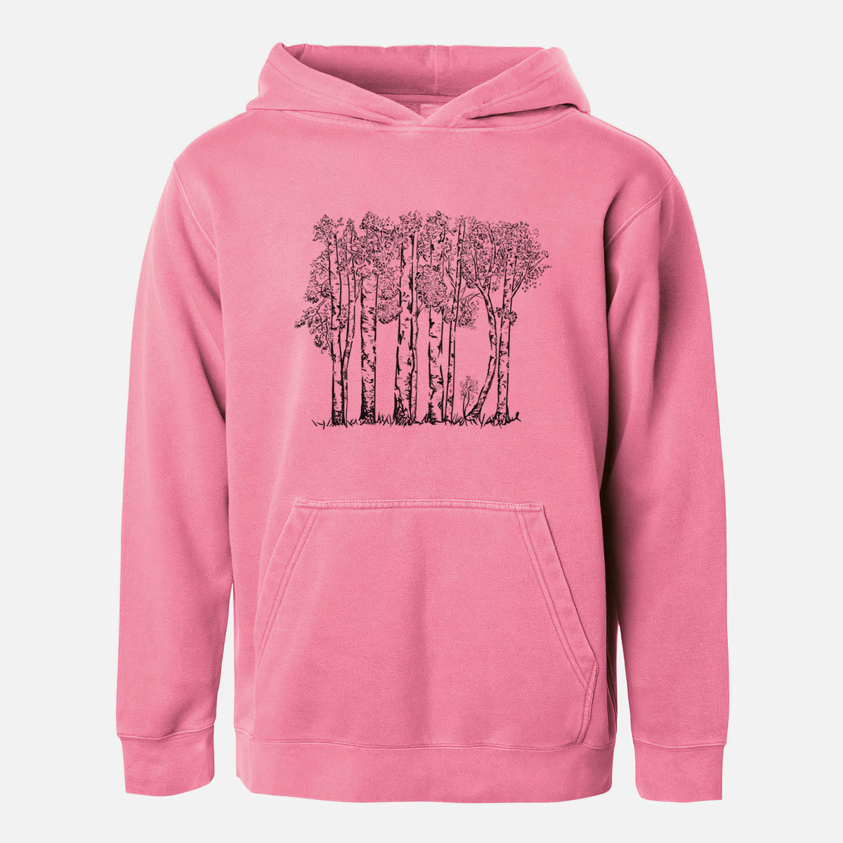 Quaking Aspens - Populus tremuloides - Youth Pigment Dyed Hoodie