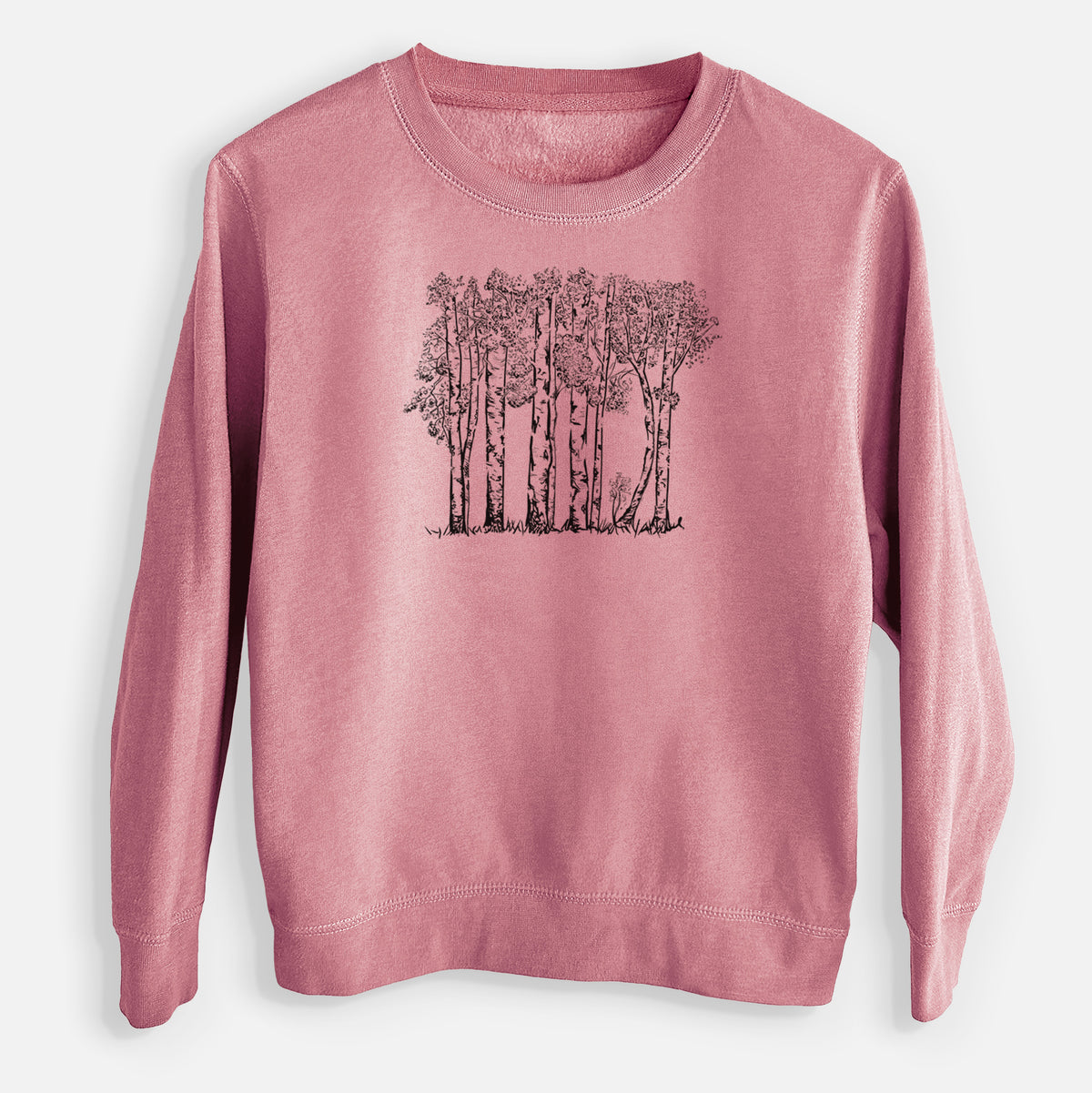 Quaking Aspens - Populus tremuloides - Youth Lightweight Crewneck Sweatshirt