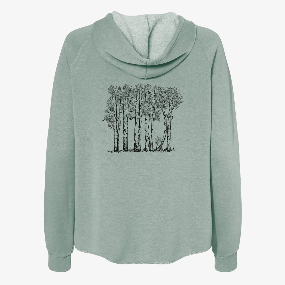 Quaking Aspens - Populus tremuloides - Women's Cali Wave Zip-Up Sweatshirt