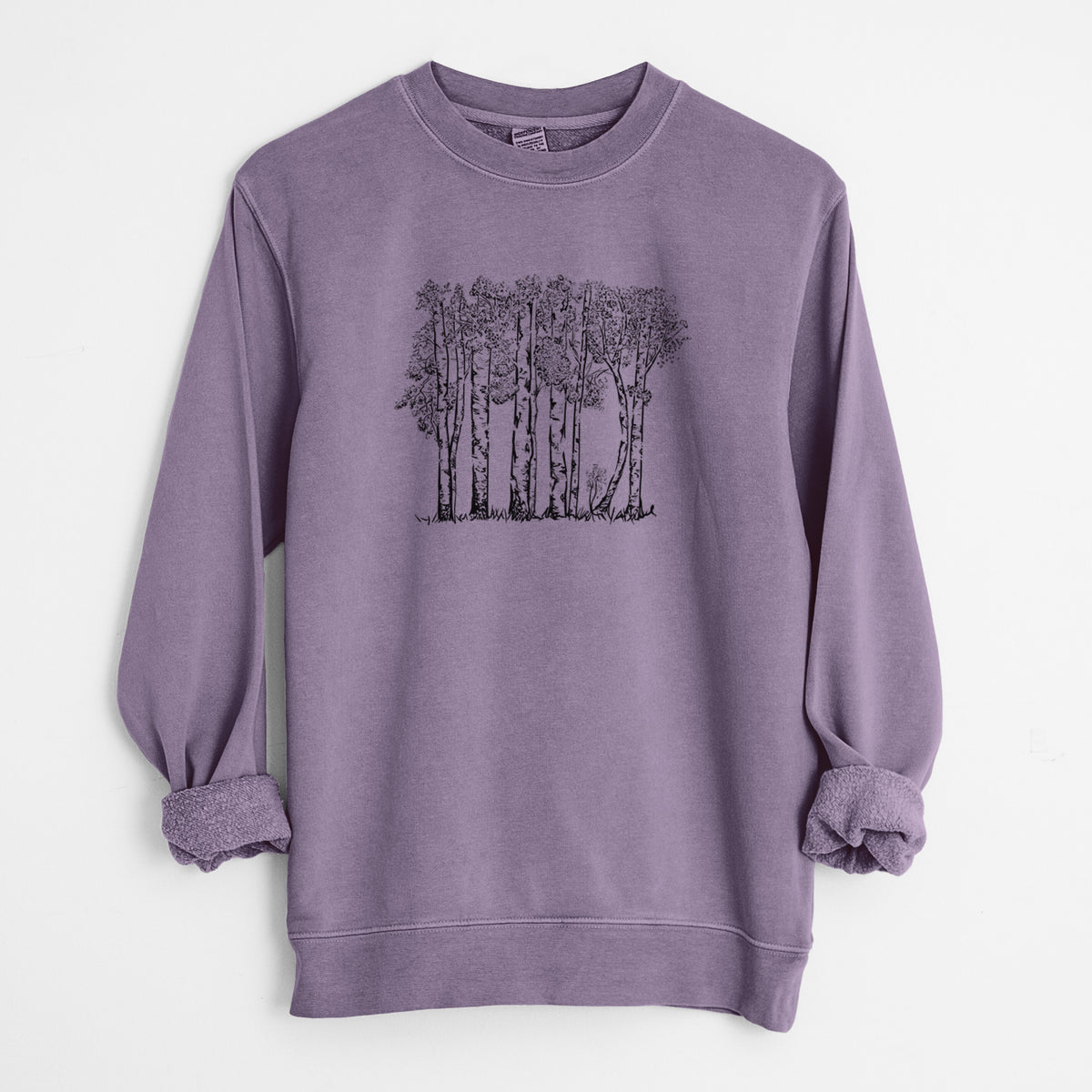 Quaking Aspens - Populus tremuloides - Unisex Pigment Dyed Crew Sweatshirt