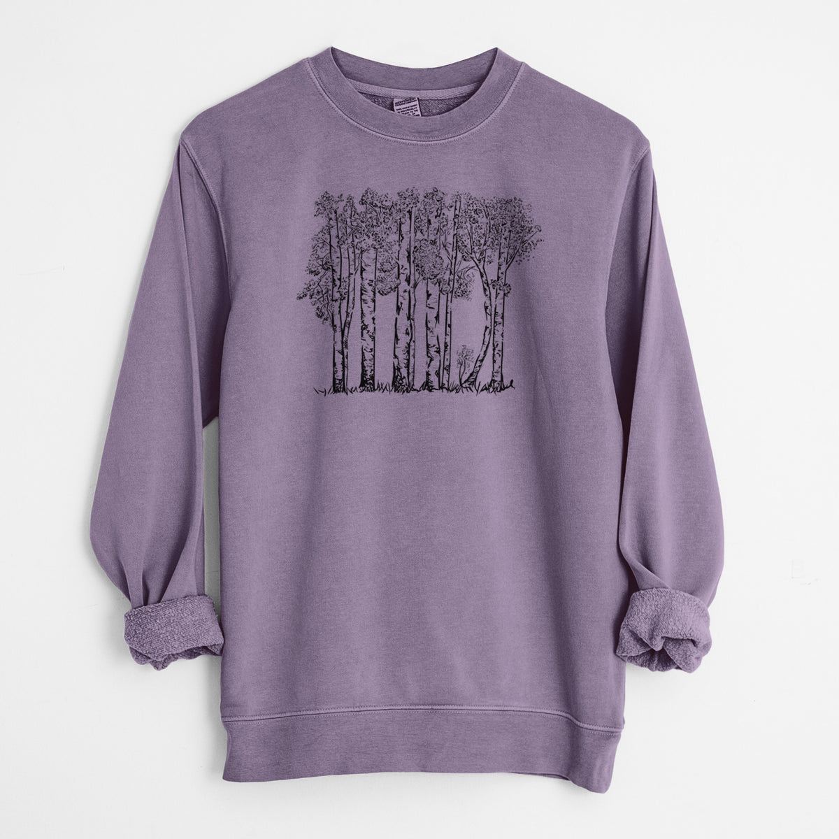 Quaking Aspens - Populus tremuloides - Unisex Pigment Dyed Crew Sweatshirt