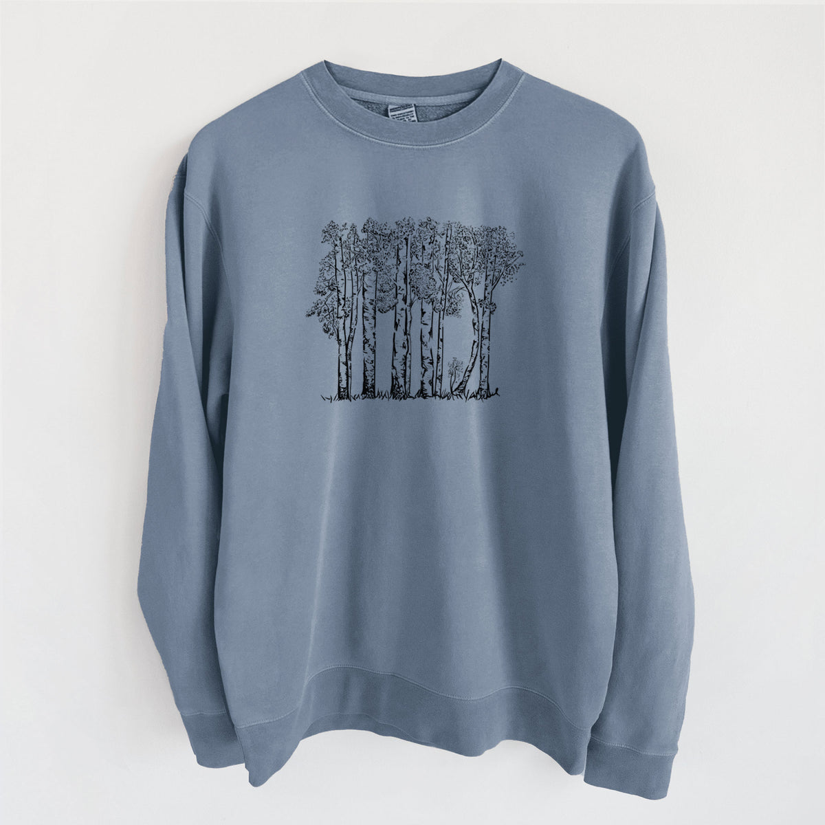 Quaking Aspens - Populus tremuloides - Unisex Pigment Dyed Crew Sweatshirt