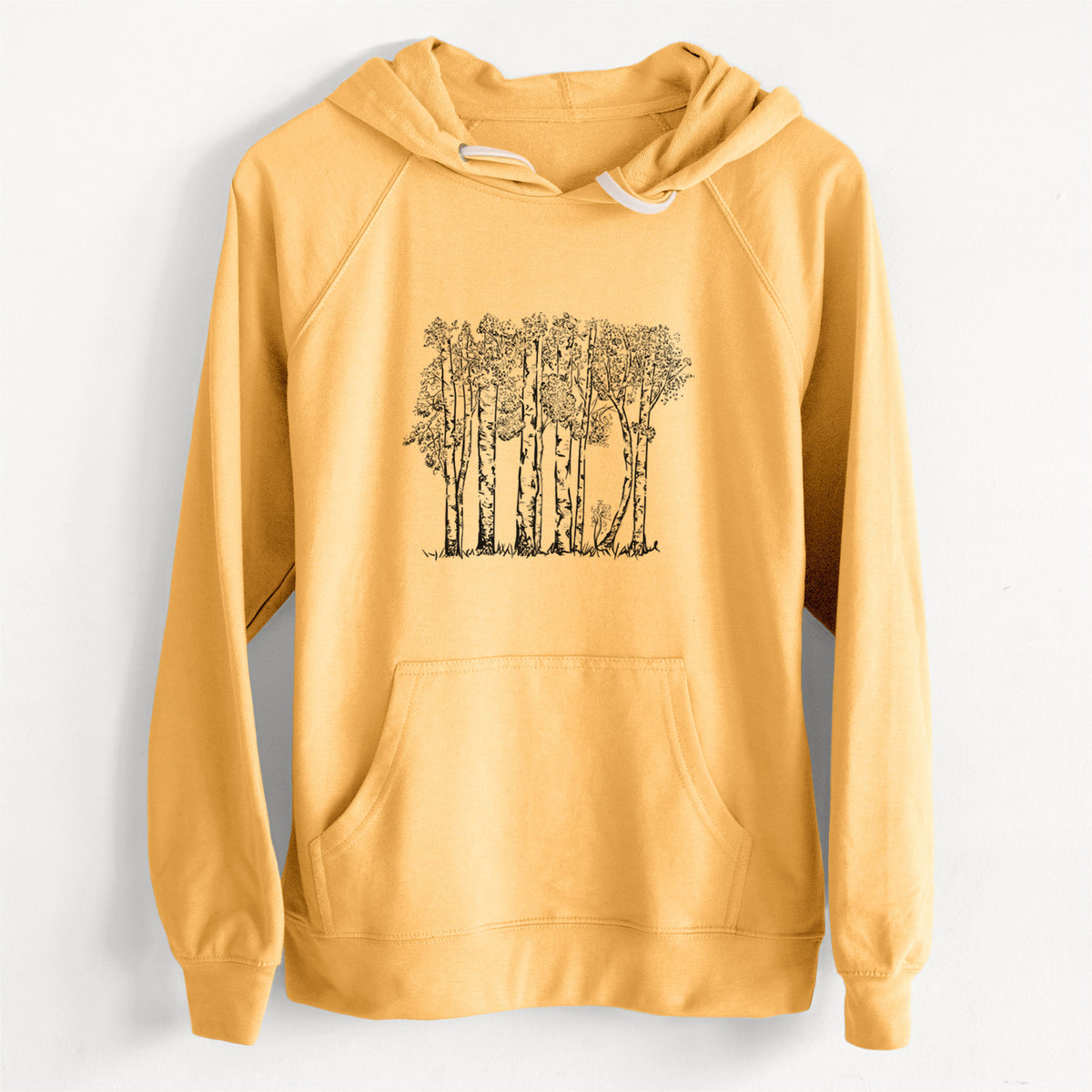 CLEARANCE - Quaking Aspens - Populus tremuloides  - Unisex Slim Fit Loopback Terry Hoodie