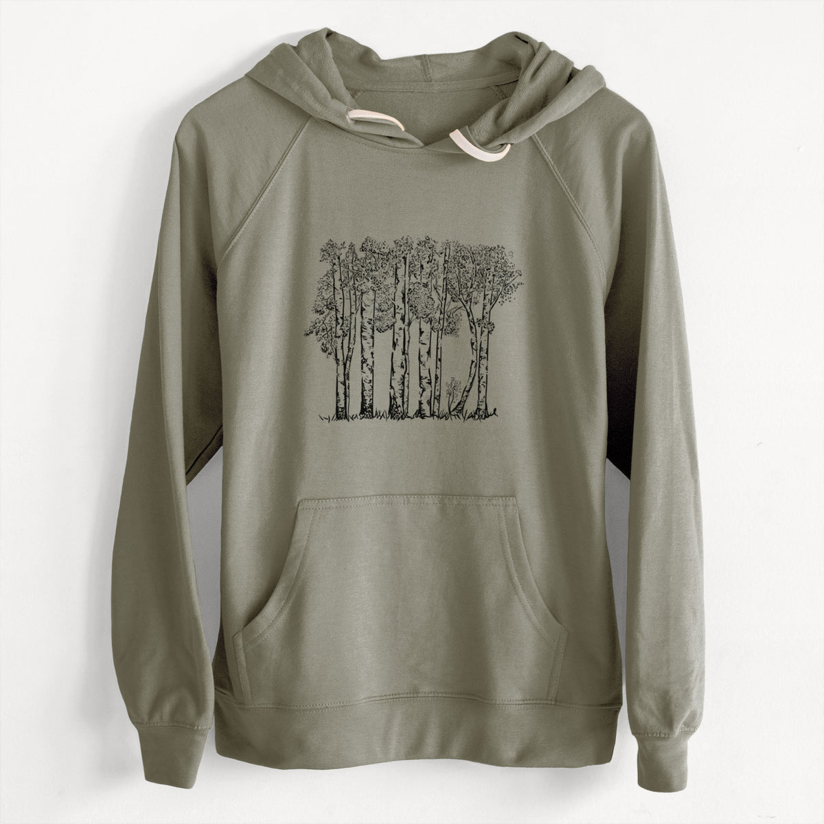 CLEARANCE - Quaking Aspens - Populus tremuloides  - Unisex Slim Fit Loopback Terry Hoodie