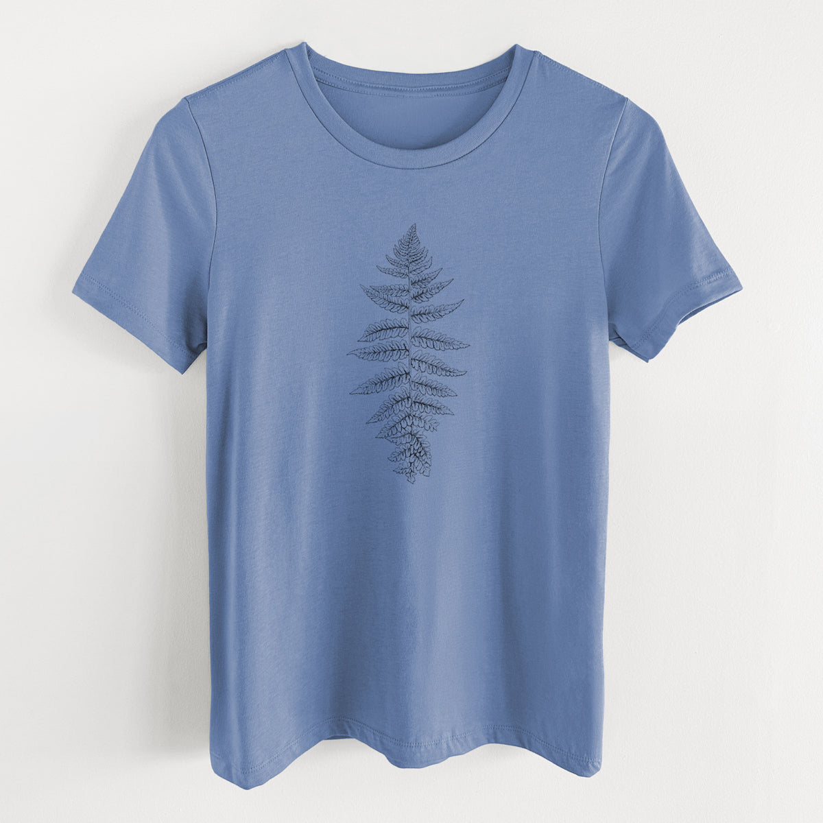 Athyrium filix femina - Lady Fern - Women&#39;s Lightweight Relaxed Fit 100% Cotton Crewneck