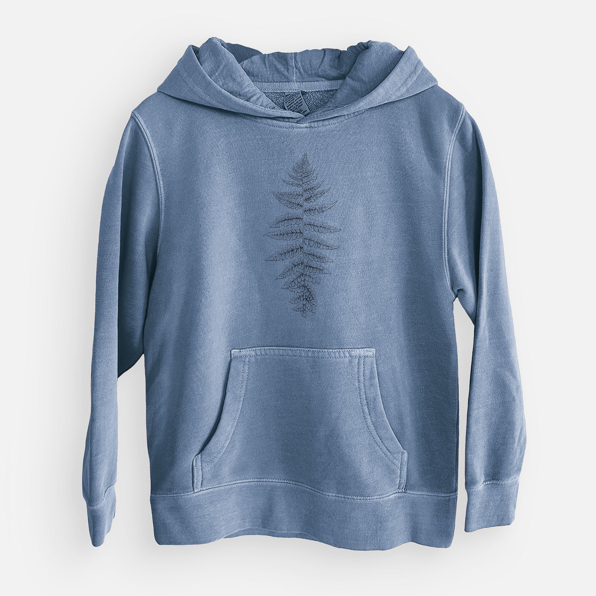 Athyrium filix femina - Lady Fern - Youth Pigment Dyed Hoodie