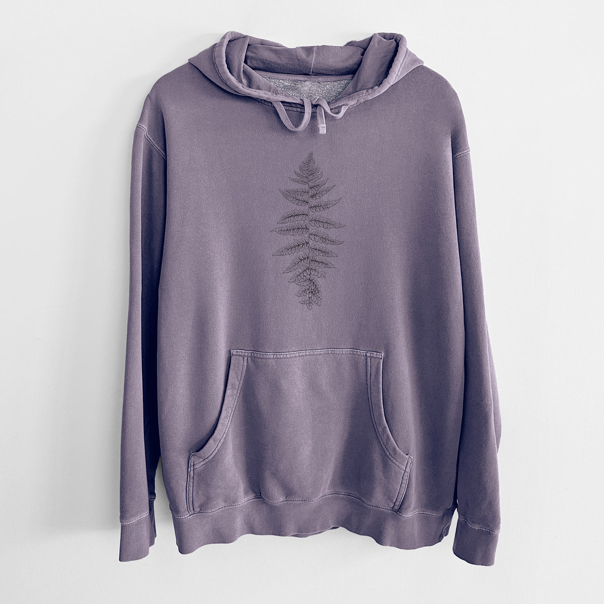 Athyrium filix femina - Lady Fern - Unisex Pigment Dyed Hoodie