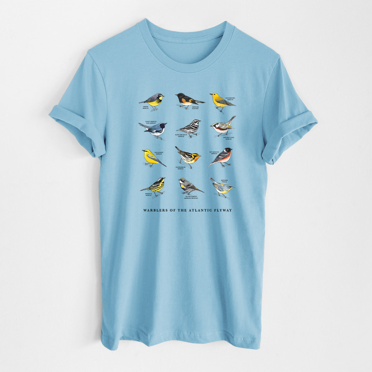 Warblers of the Atlantic Flyway - Lightweight 100% Cotton Unisex Crewneck
