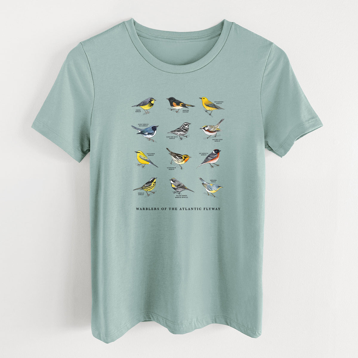 Warblers of the Atlantic Flyway - Women's Lightweight Relaxed Fit 100% Cotton Crewneck