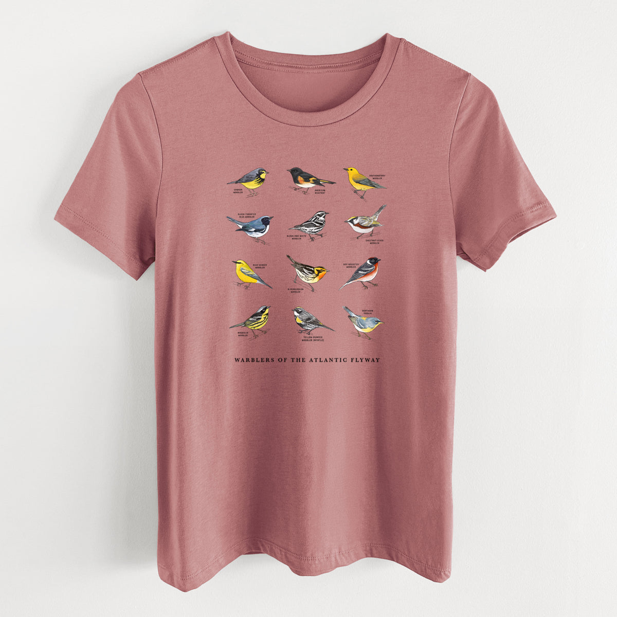 Warblers of the Atlantic Flyway - Women's Lightweight Relaxed Fit 100% Cotton Crewneck