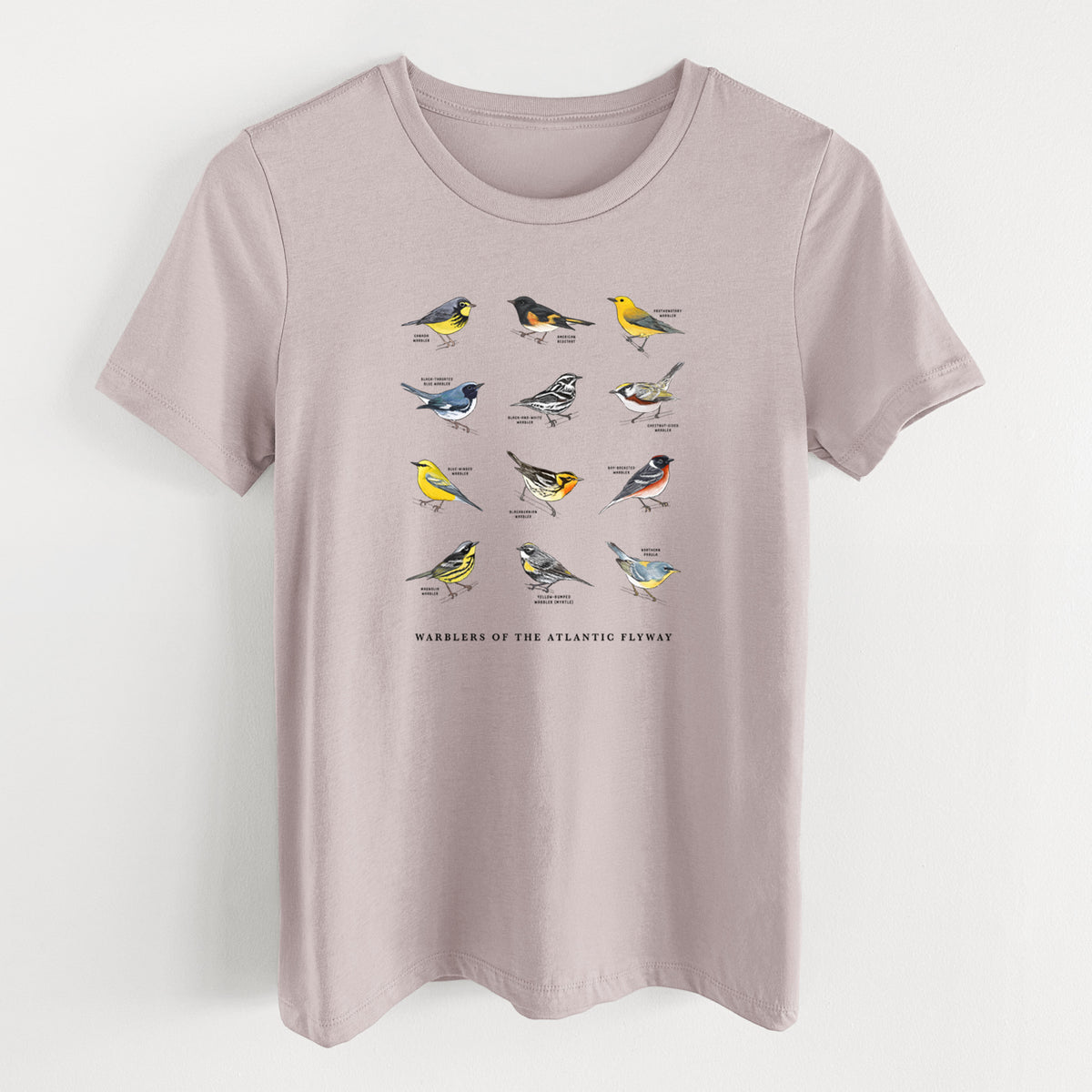 Warblers of the Atlantic Flyway - Women's Lightweight Relaxed Fit 100% Cotton Crewneck