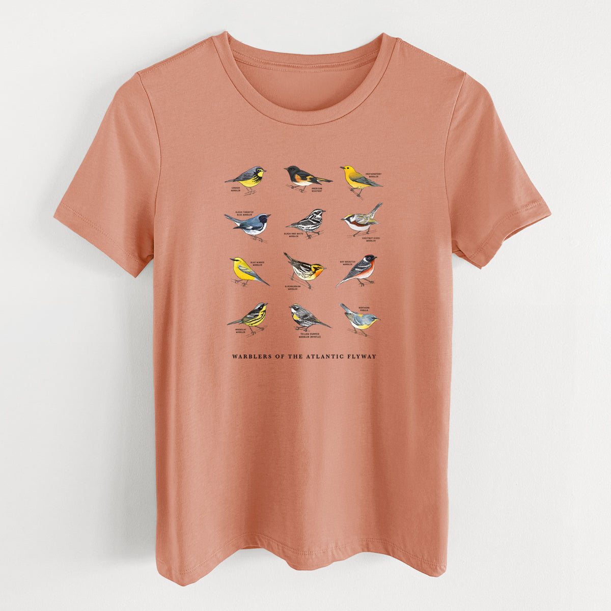 Warblers of the Atlantic Flyway - Women's Lightweight Relaxed Fit 100% Cotton Crewneck