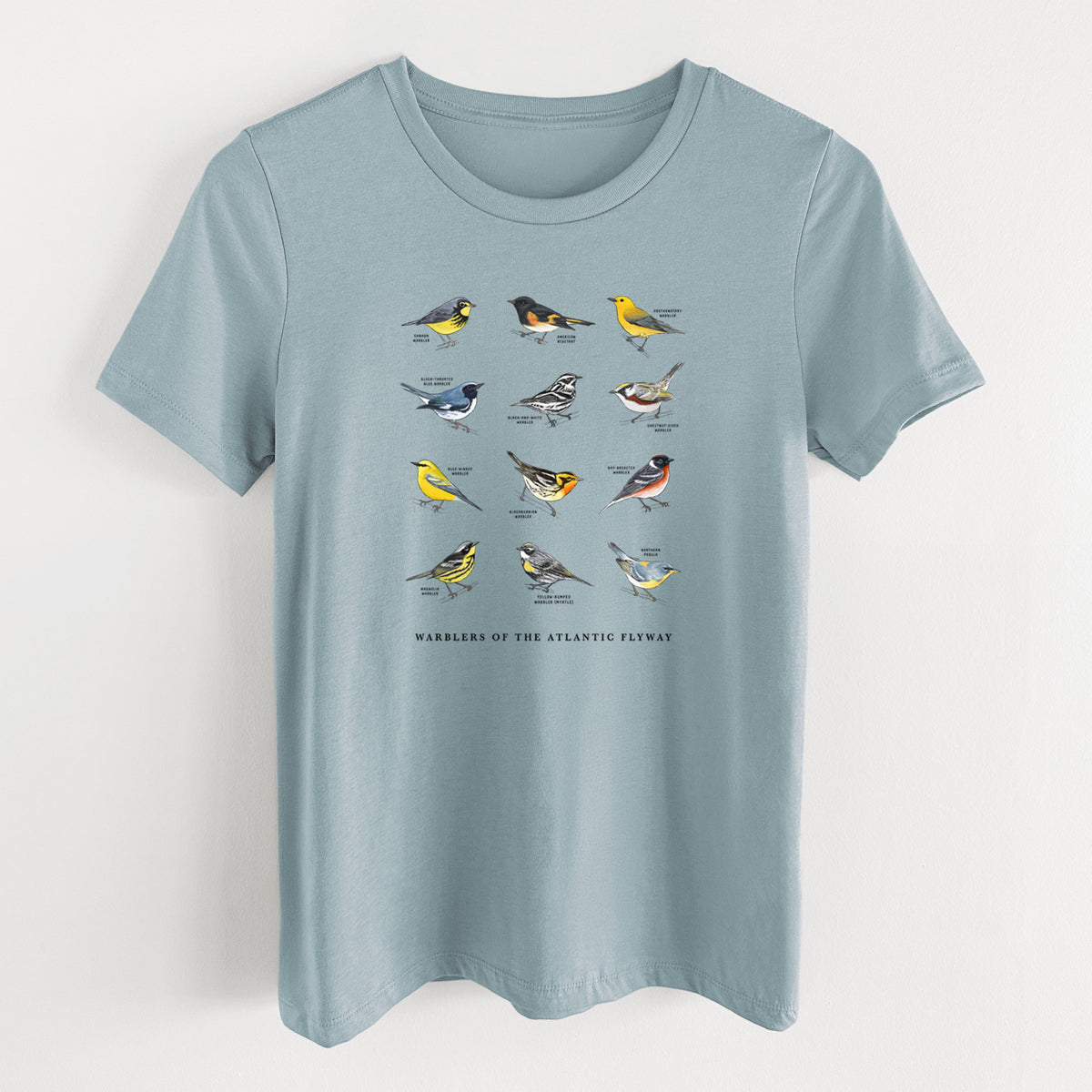 Warblers of the Atlantic Flyway - Women's Lightweight Relaxed Fit 100% Cotton Crewneck