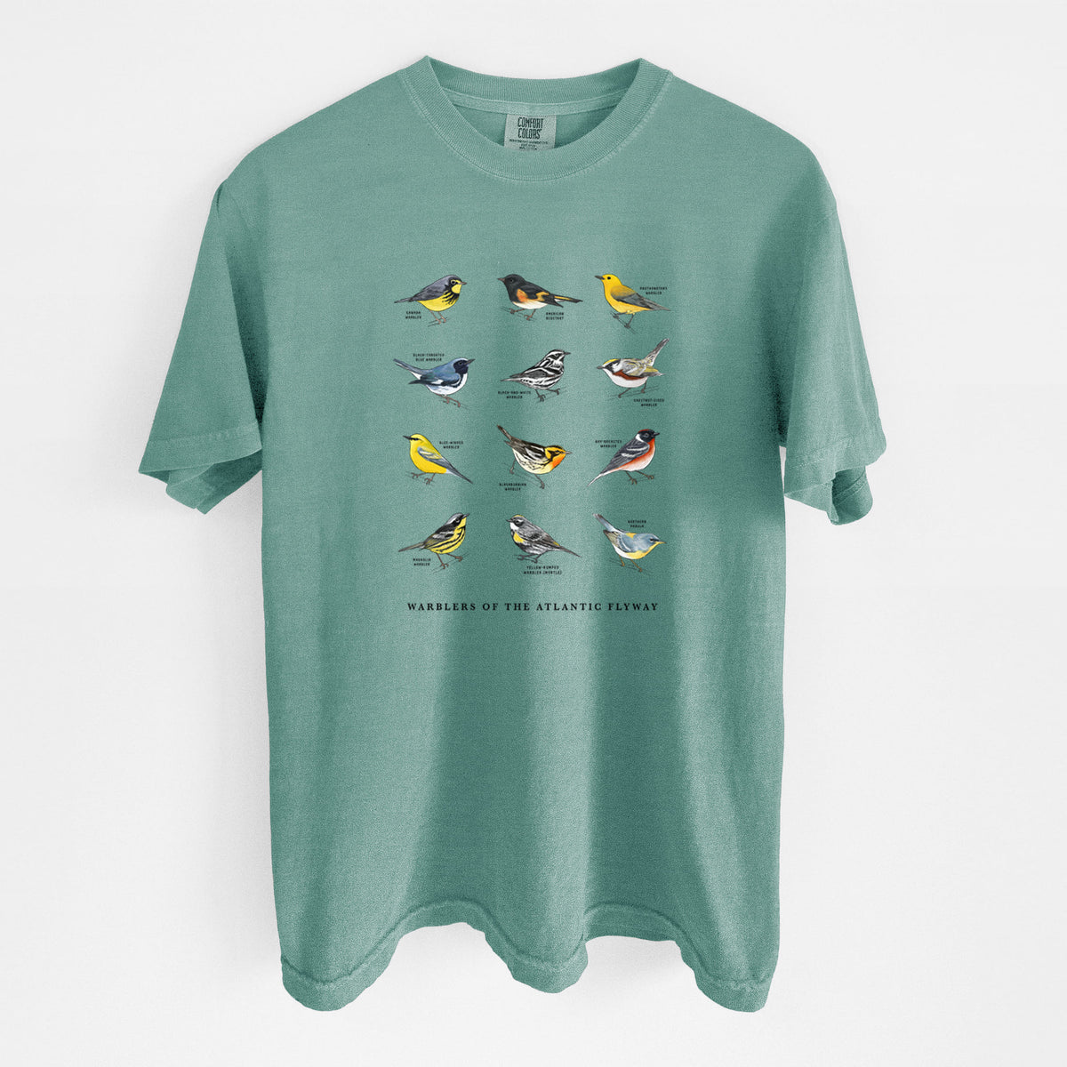 Warblers of the Atlantic Flyway - Unisex Comfort Colors Garment-Dyed Heavyweight T-shirt
