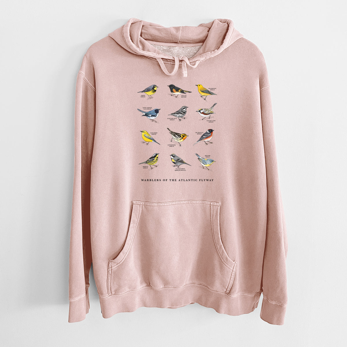 Warblers of the Atlantic Flyway - Unisex Pigment Dyed Hoodie