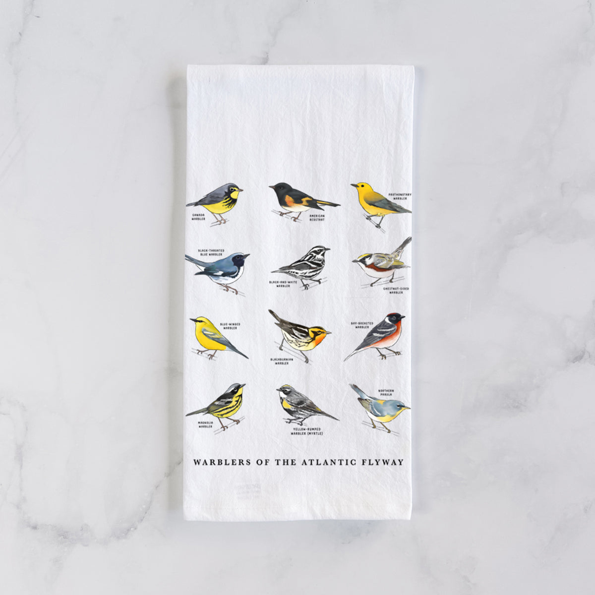 Warblers of the Atlantic Flyway Tea Towel
