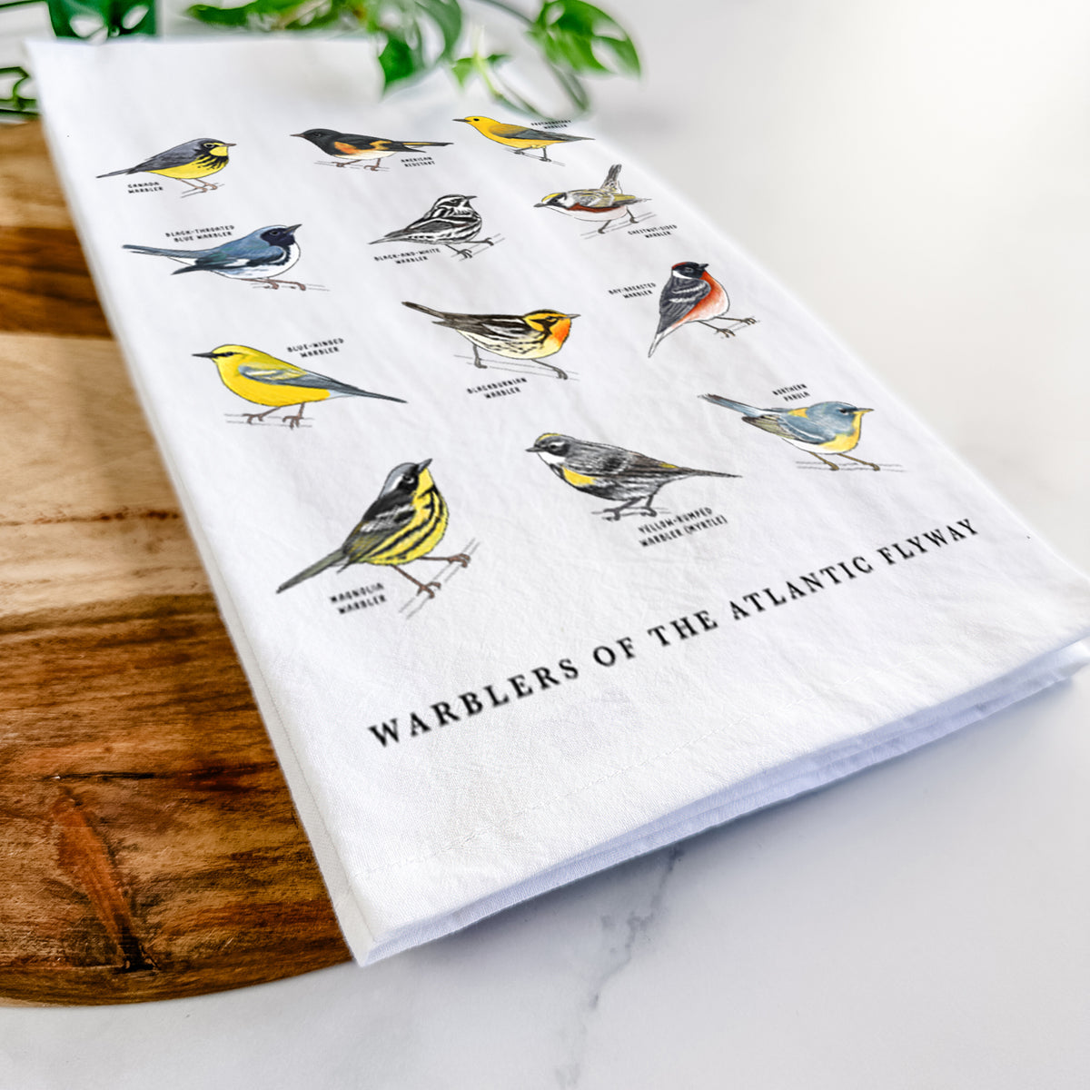 Warblers of the Atlantic Flyway Tea Towel