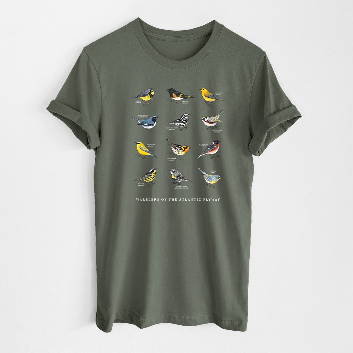 Warblers of the Atlantic Flyway - Lightweight 100% Cotton Unisex Crewneck