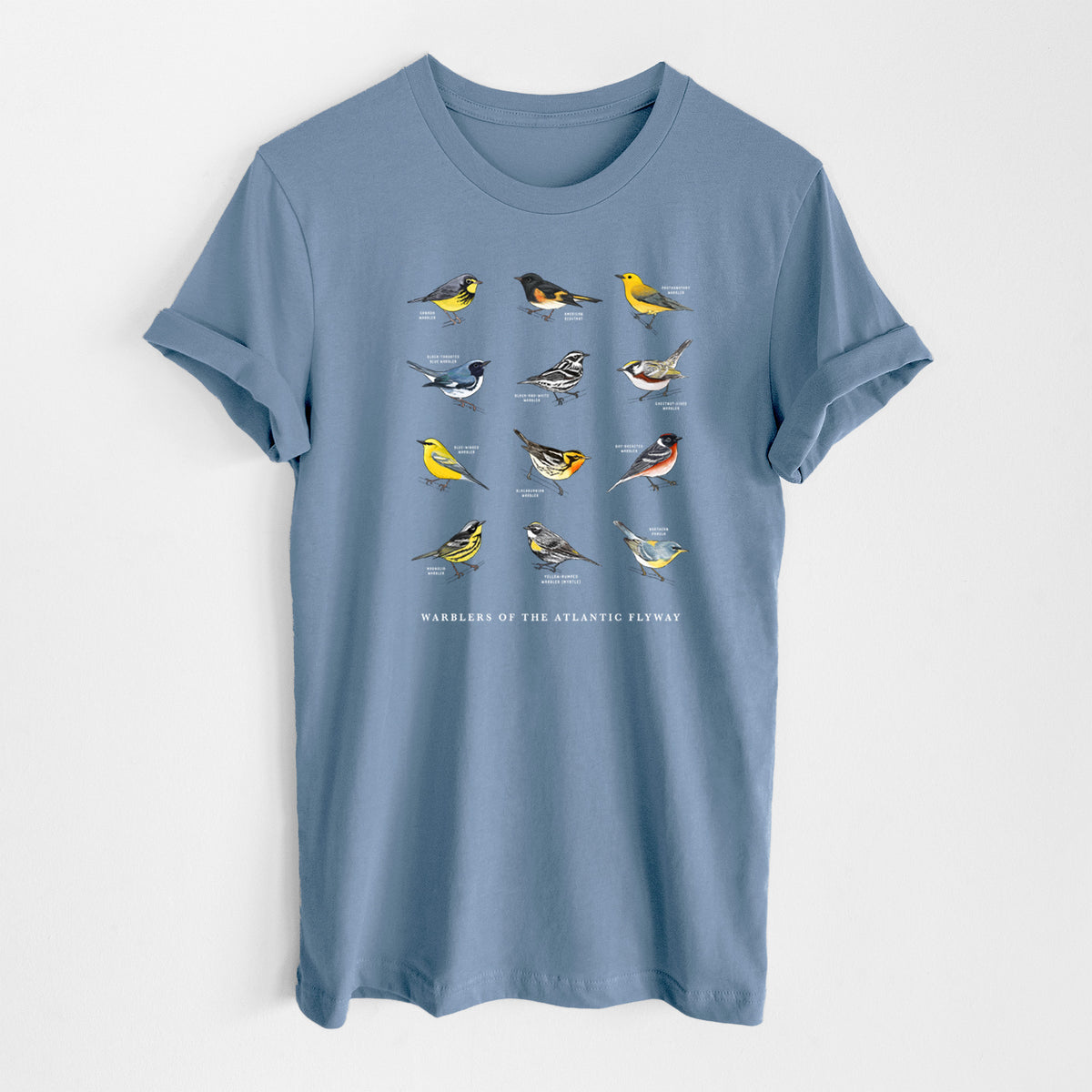 Warblers of the Atlantic Flyway - Lightweight 100% Cotton Unisex Crewneck