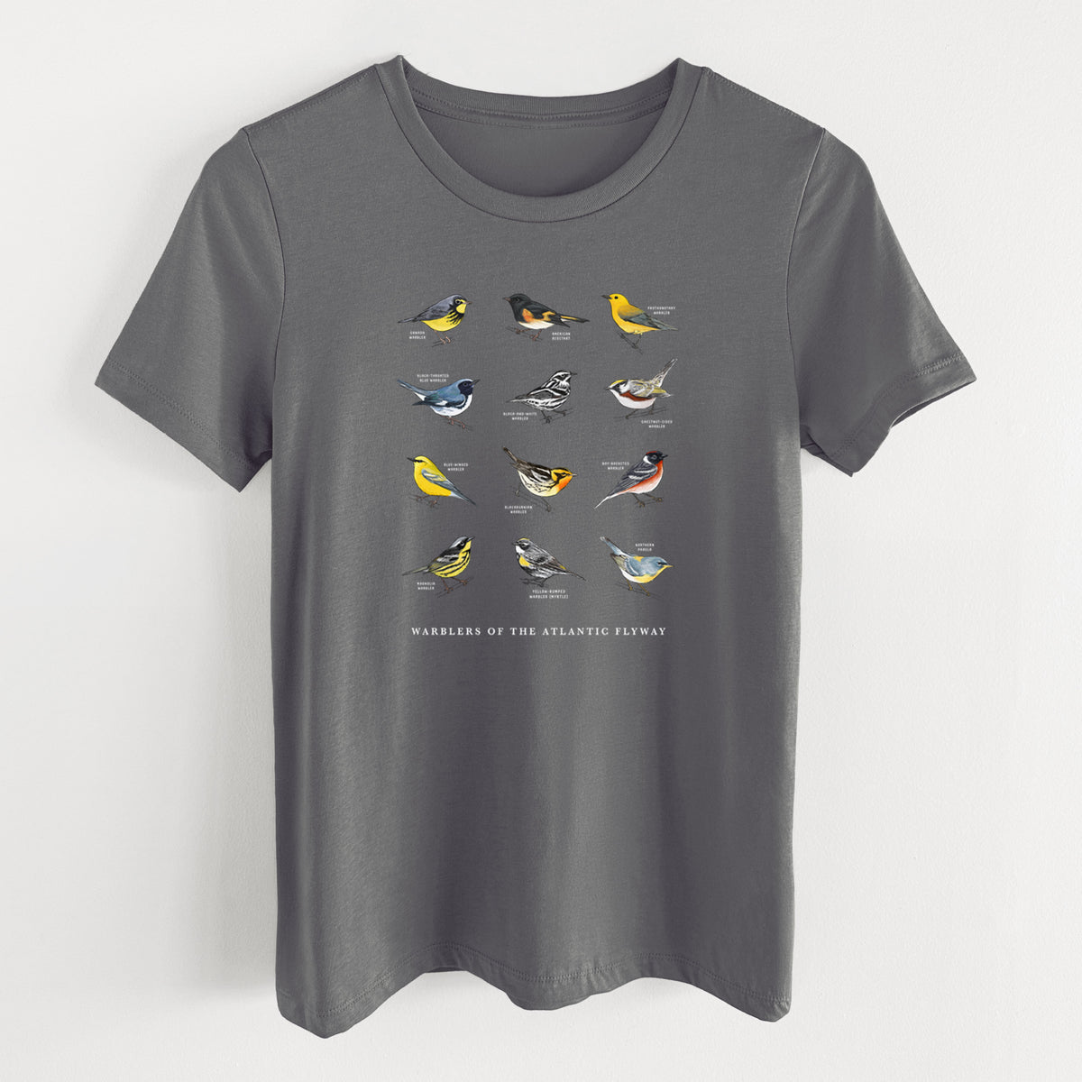 Warblers of the Atlantic Flyway - Women's Lightweight Relaxed Fit 100% Cotton Crewneck