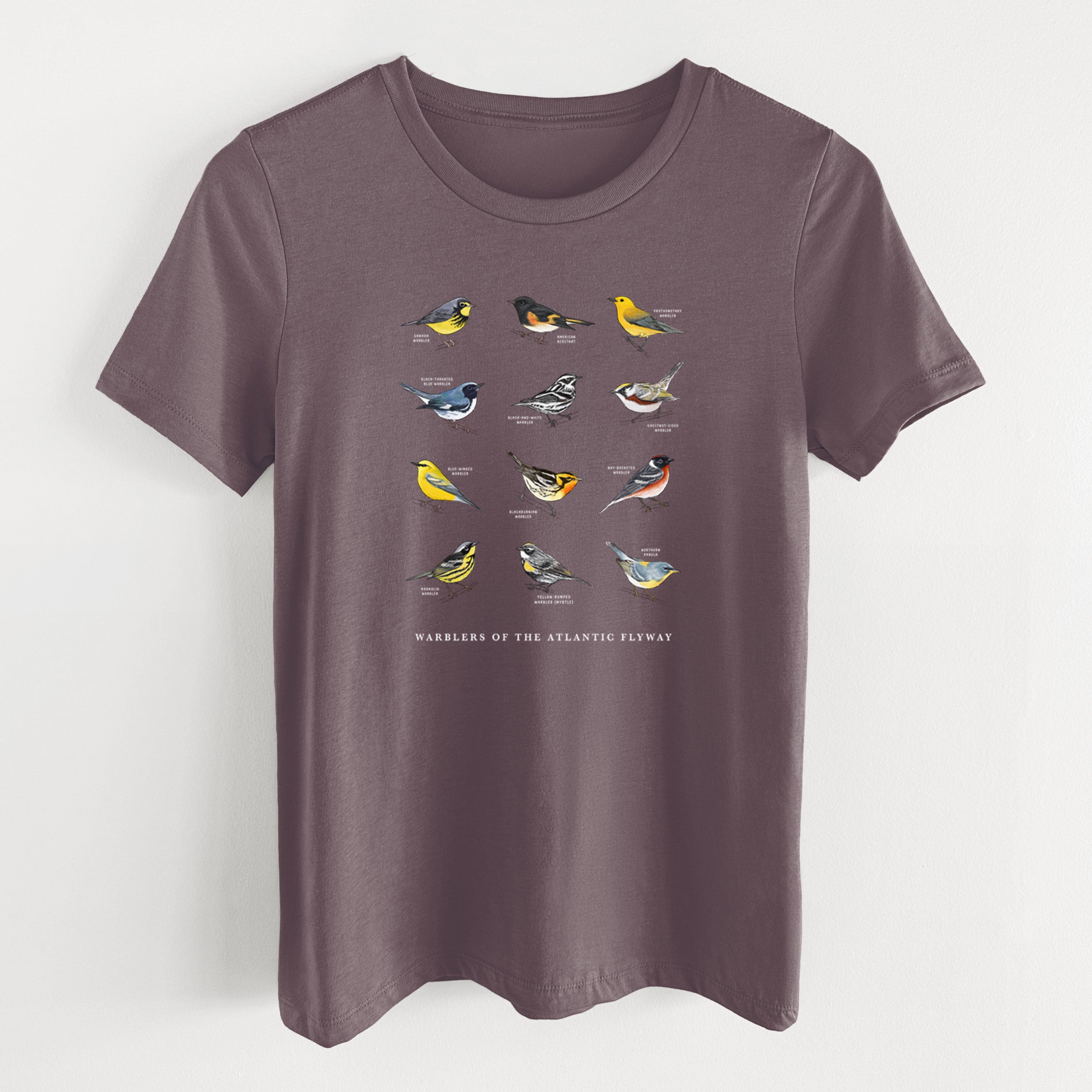 Warblers of the Atlantic Flyway - Women's Lightweight Relaxed Fit 100% Cotton Crewneck