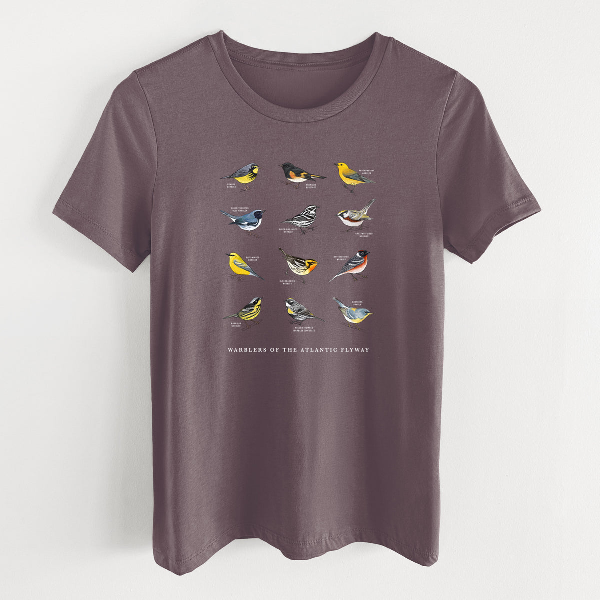 Warblers of the Atlantic Flyway - Women's Lightweight Relaxed Fit 100% Cotton Crewneck