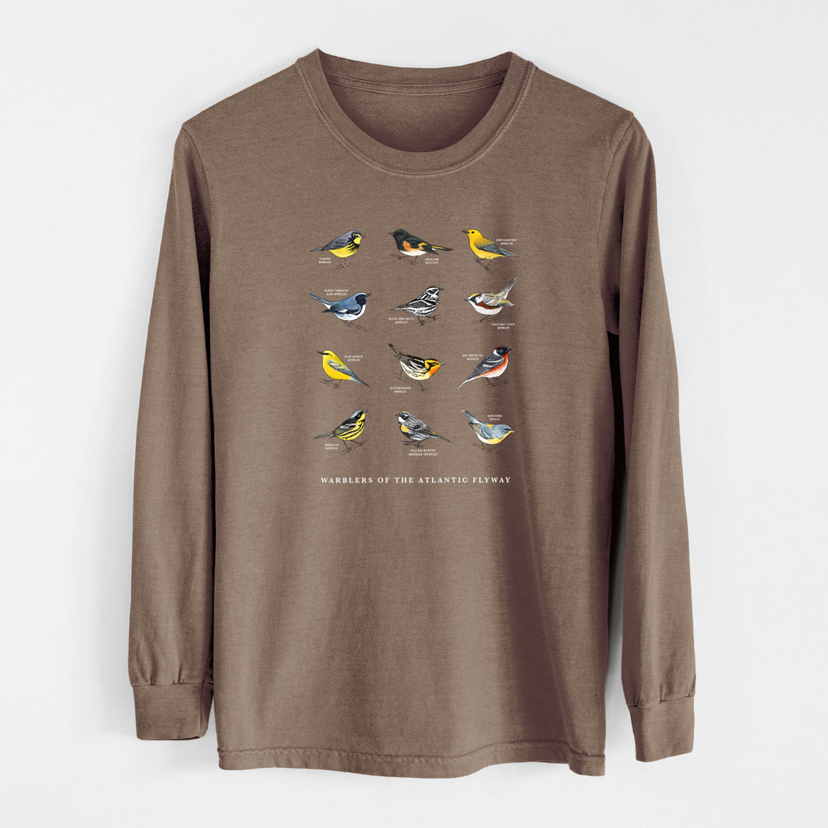 Warblers of the Atlantic Flyway - Unisex Comfort Colors 100% Cotton Long Sleeve