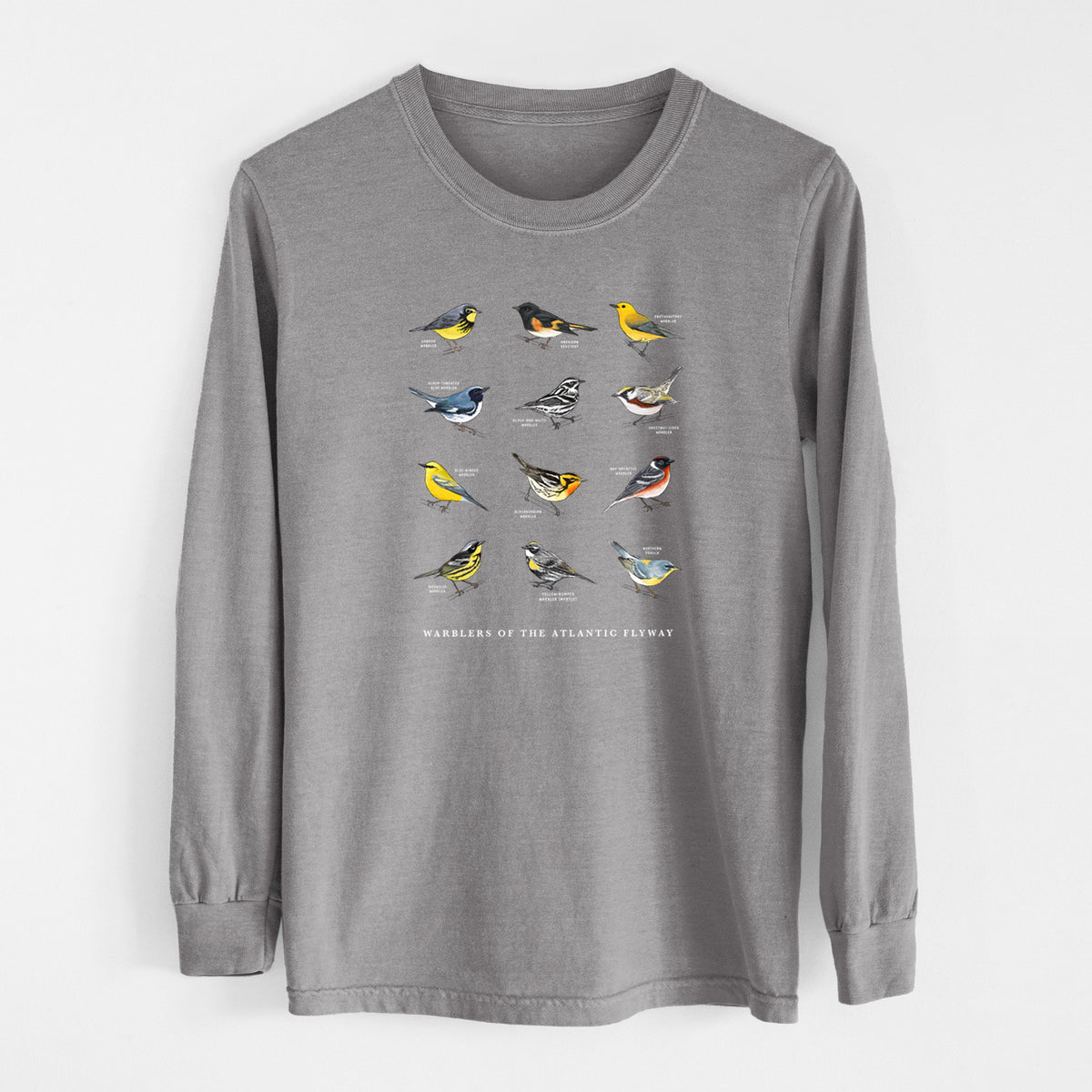 Warblers of the Atlantic Flyway - Unisex Comfort Colors 100% Cotton Long Sleeve