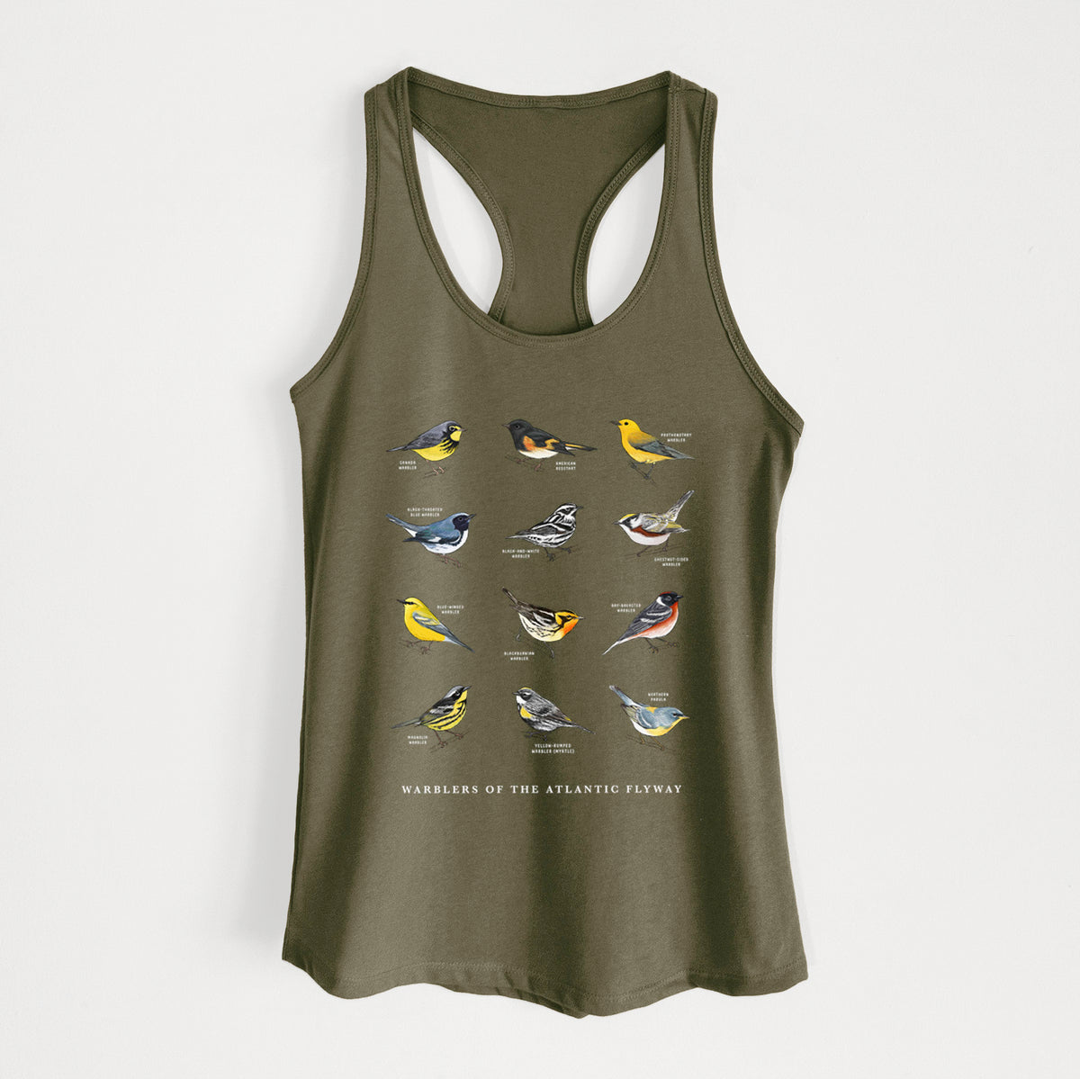 Warblers of the Atlantic Flyway - Women's Racerback Tanktop