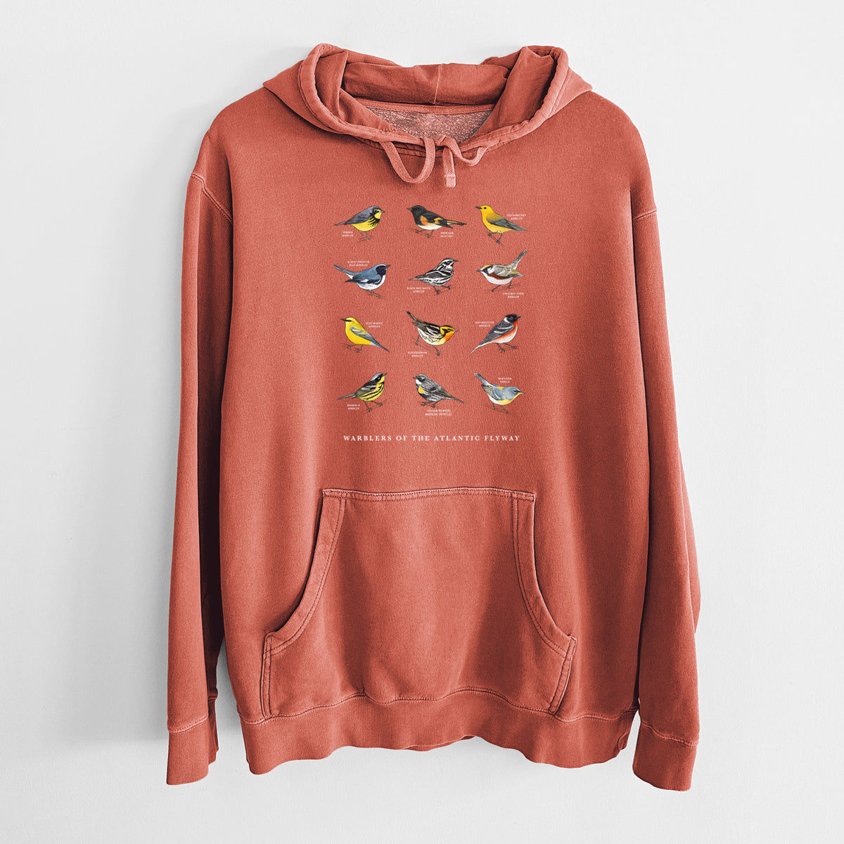 Warblers of the Atlantic Flyway - Unisex Pigment Dyed Hoodie