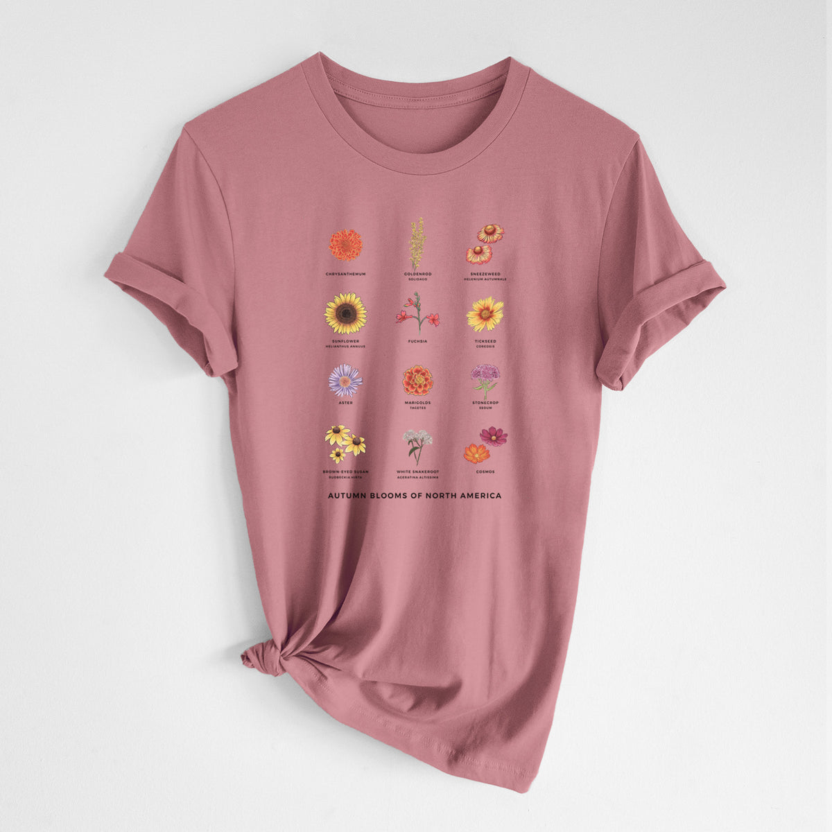 Autumn Blooms of North America - Lightweight 100% Cotton Unisex Crewneck
