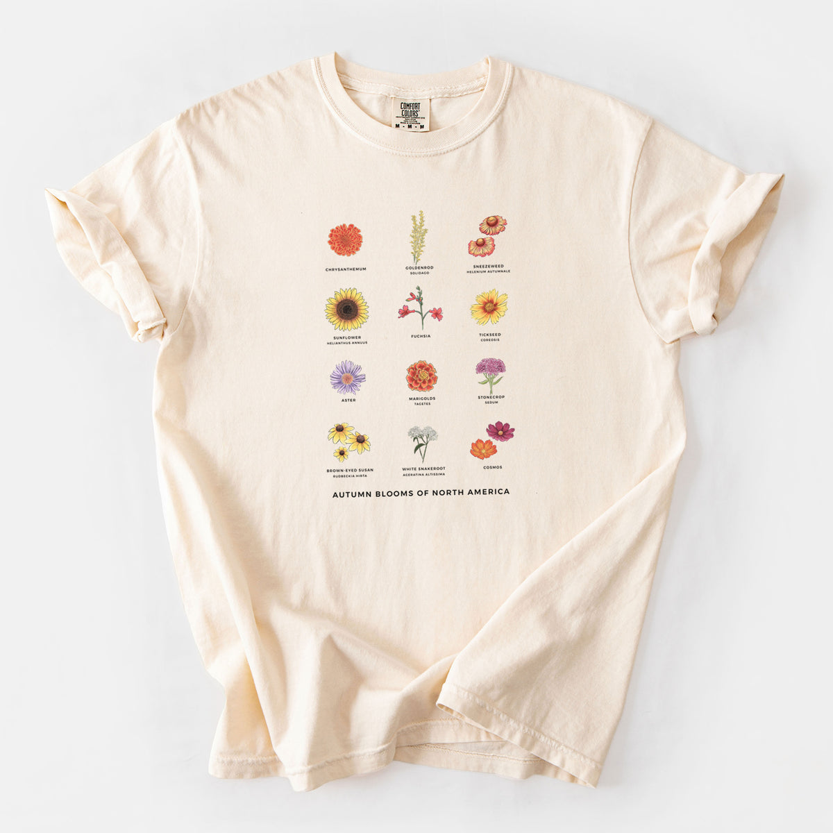 Autumn Blooms of North America - Unisex Comfort Colors Garment-Dyed Heavyweight T-shirt