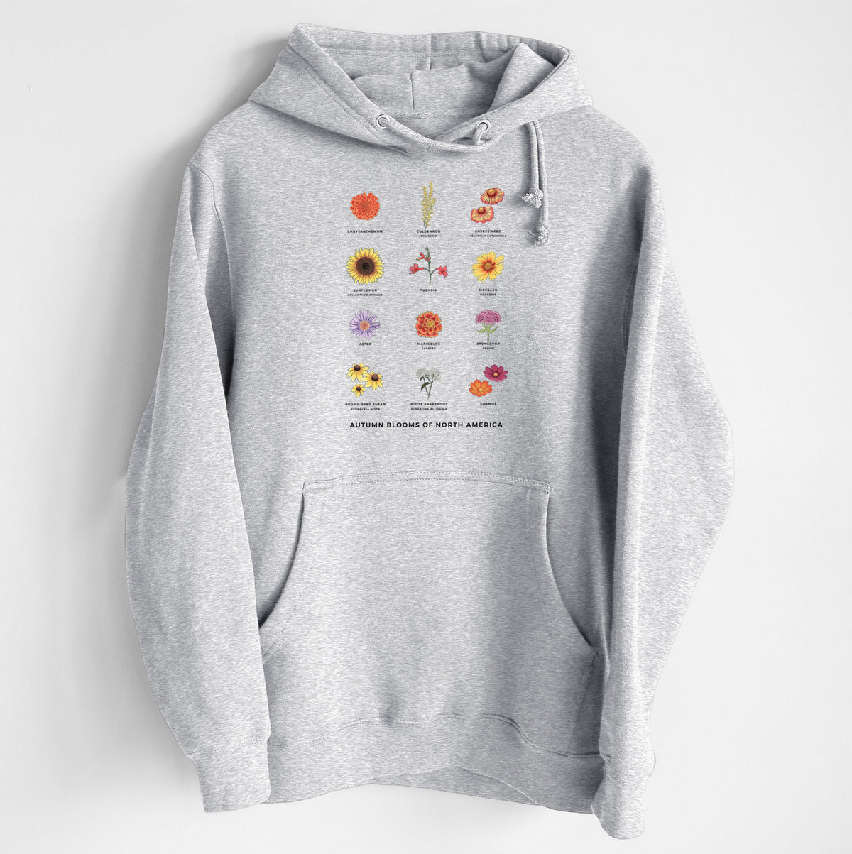 Autumn Blooms of North America - Heavyweight Fleece Hoodie