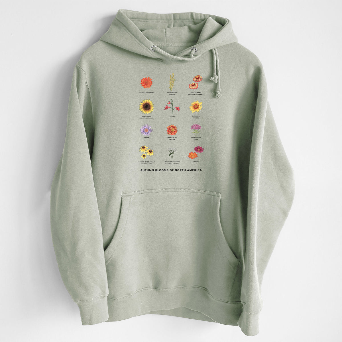 Autumn Blooms of North America - Heavyweight Fleece Hoodie