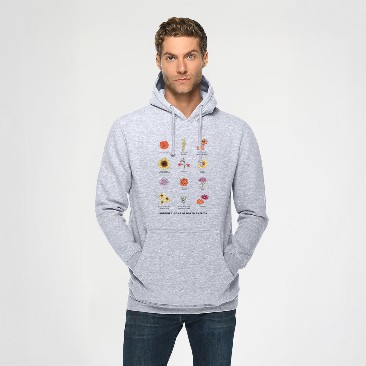 Autumn Blooms of North America - Heavyweight Fleece Hoodie