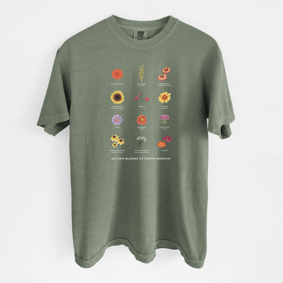 Autumn Blooms of North America - Unisex Comfort Colors Garment-Dyed Heavyweight T-shirt