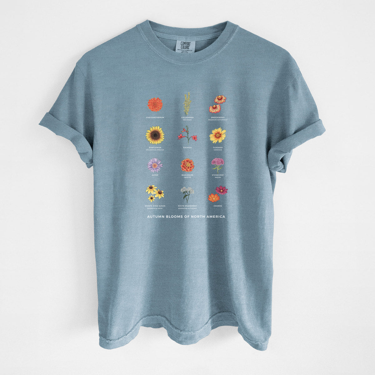 Autumn Blooms of North America - Unisex Comfort Colors Garment-Dyed Heavyweight T-shirt