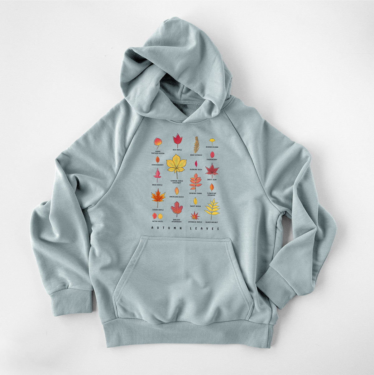 Vibrant Autumn Leaves Chart - UltraLuxe Heavyweight French Terry Hoodie