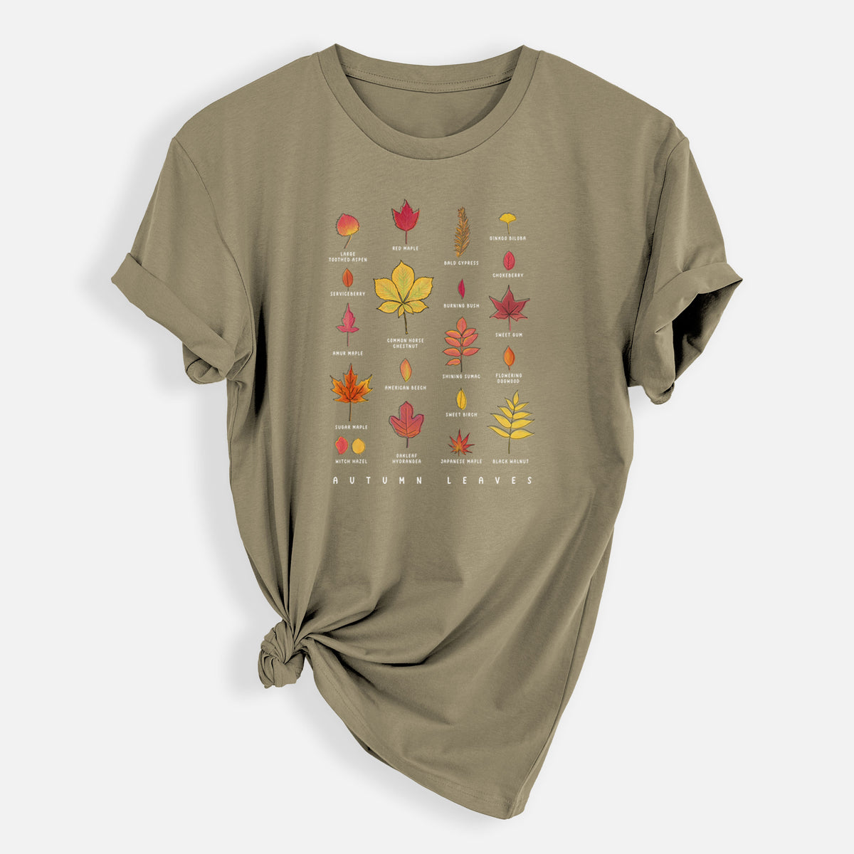 Vibrant Autumn Leaves Chart - Mens Everyday Staple Tee