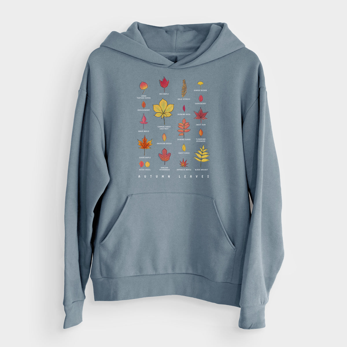 Vibrant Autumn Leaves Chart  - Bodega Midweight Hoodie