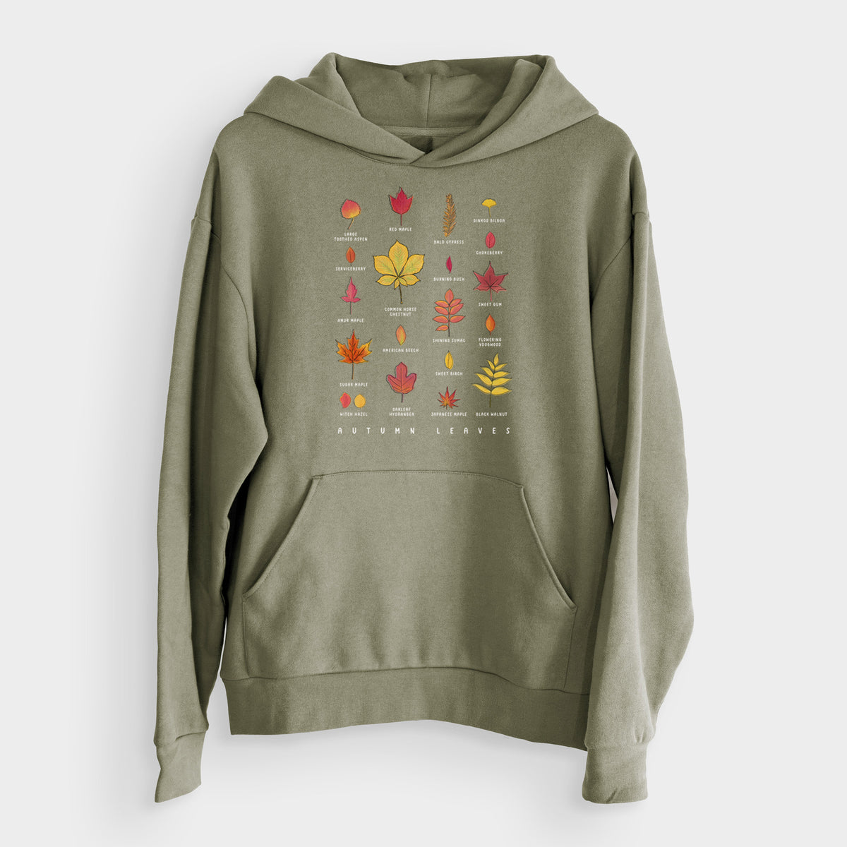 Vibrant Autumn Leaves Chart  - Bodega Midweight Hoodie