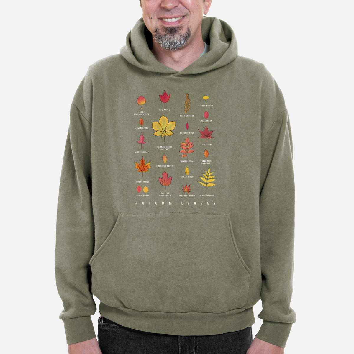 Vibrant Autumn Leaves Chart  - Bodega Midweight Hoodie