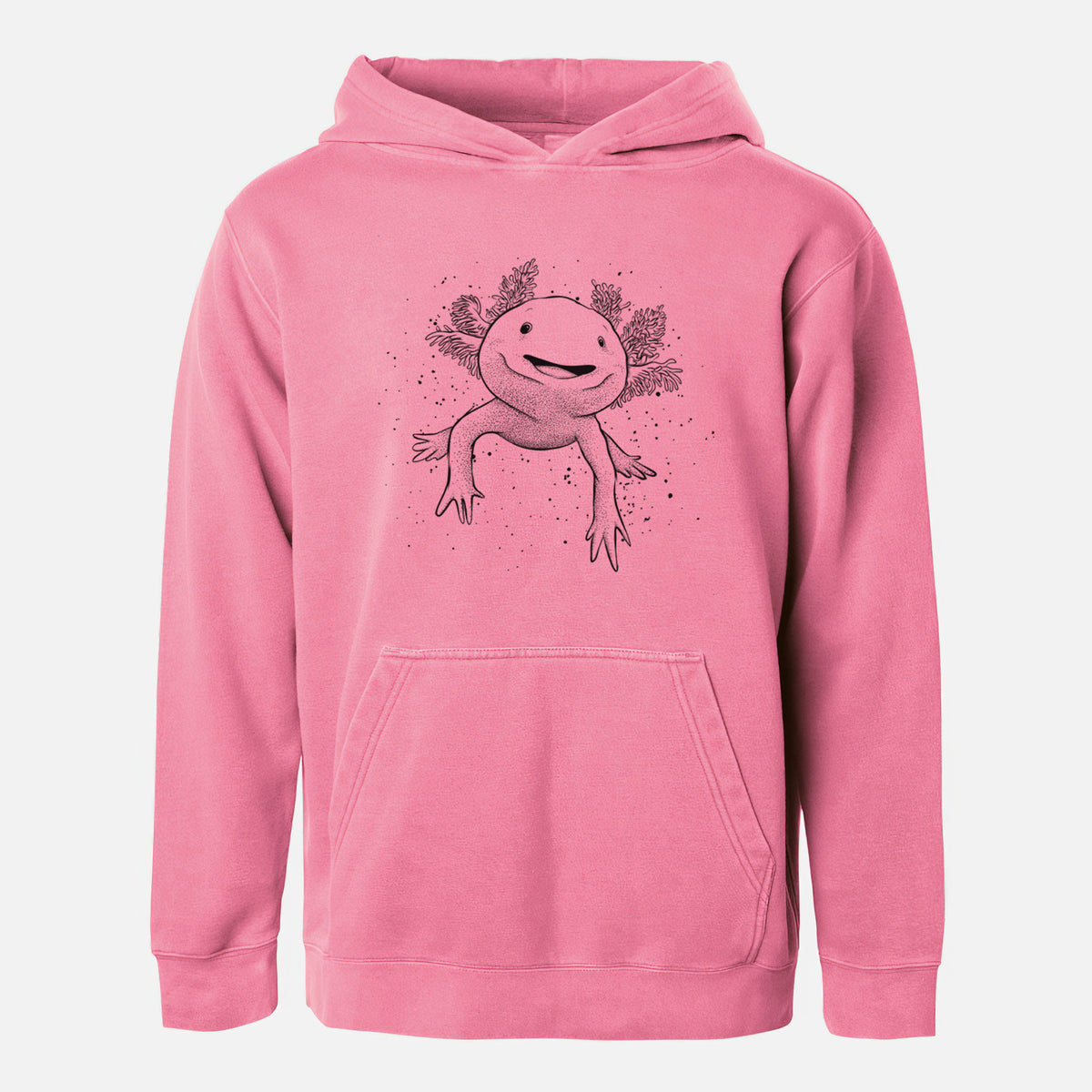 Axolotl - Ambystoma mexicanum - Youth Pigment Dyed Hoodie