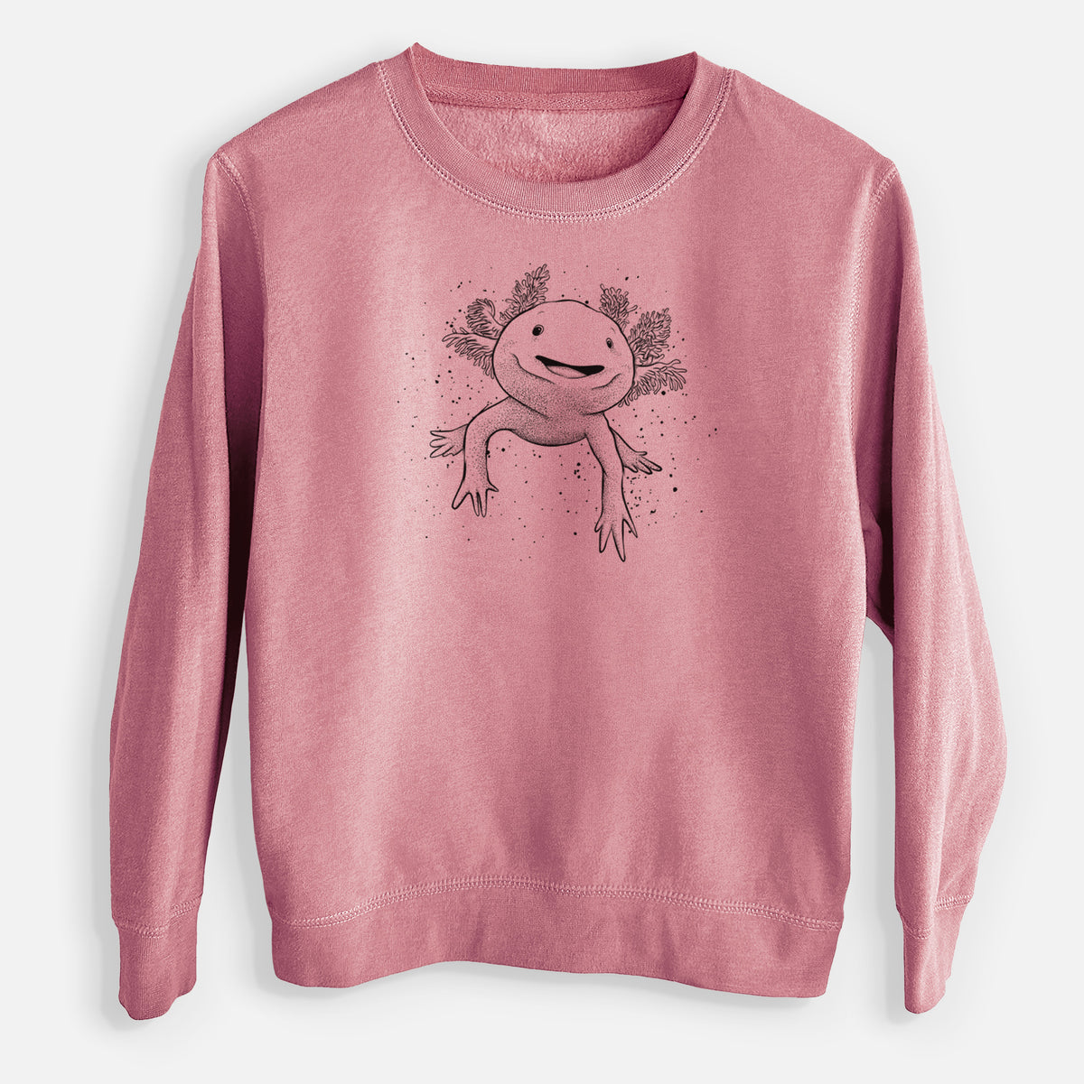 Axolotl - Ambystoma mexicanum - Youth Lightweight Crewneck Sweatshirt