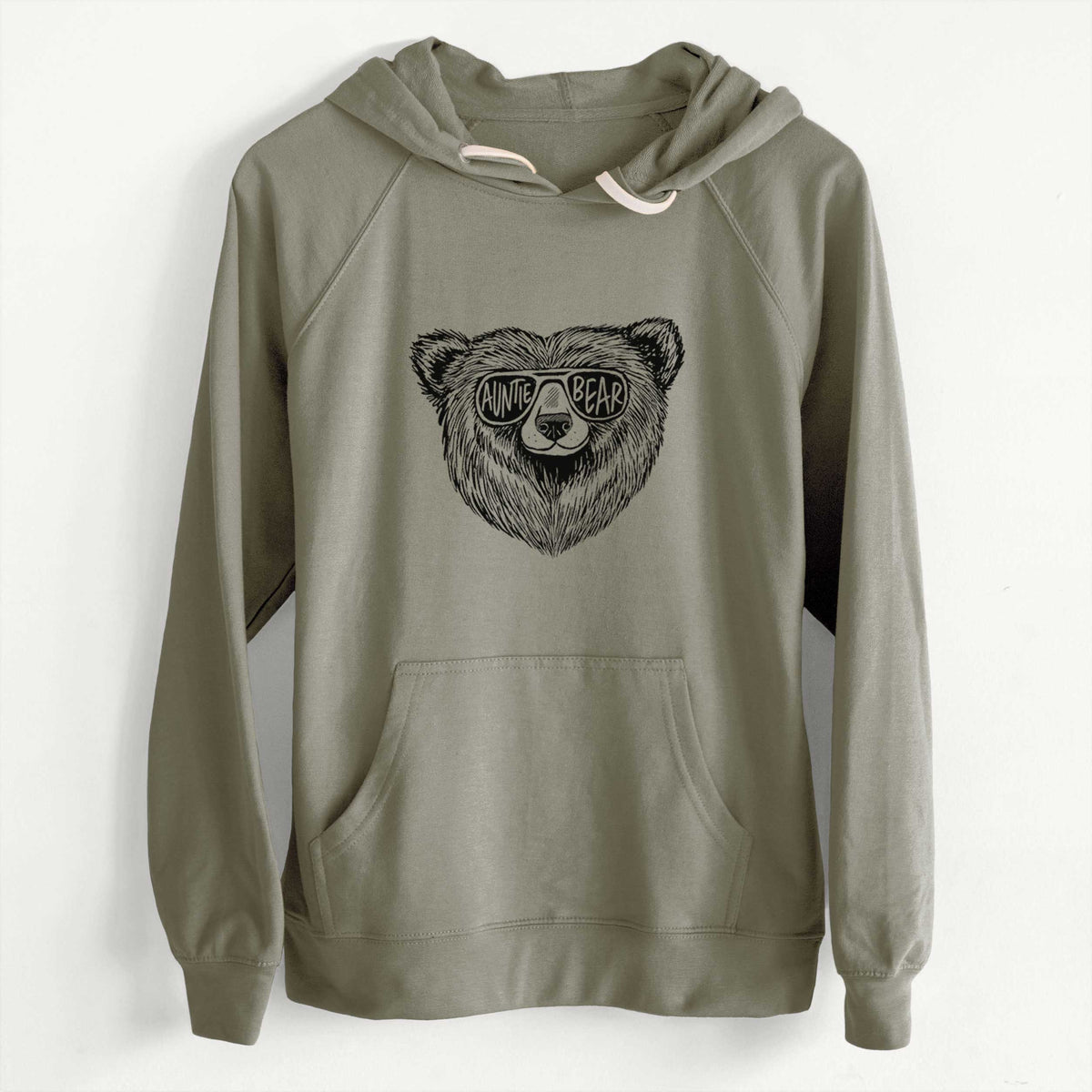 CLEARANCE - Auntie Bear  - Unisex Slim Fit Loopback Terry Hoodie