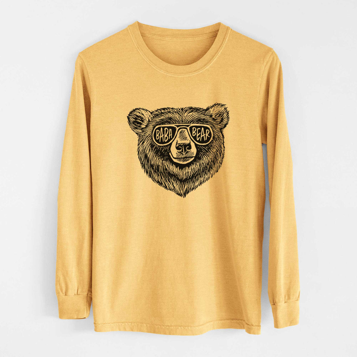 Baba Bear - Men&#39;s Heavyweight 100% Cotton Long Sleeve