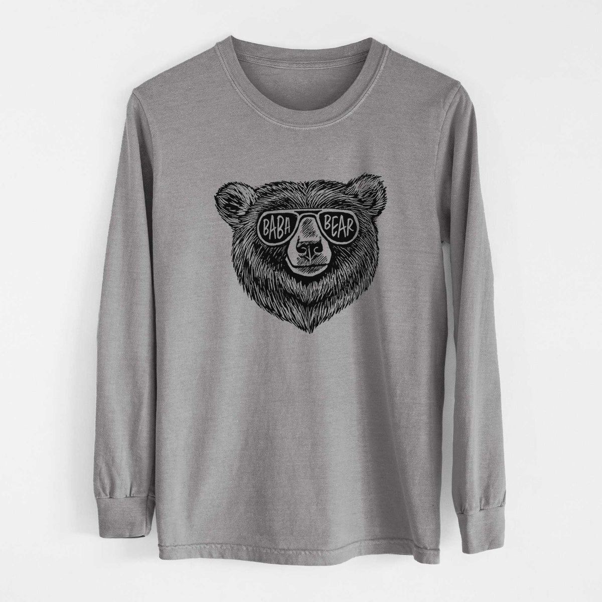 Baba Bear - Men&#39;s Heavyweight 100% Cotton Long Sleeve